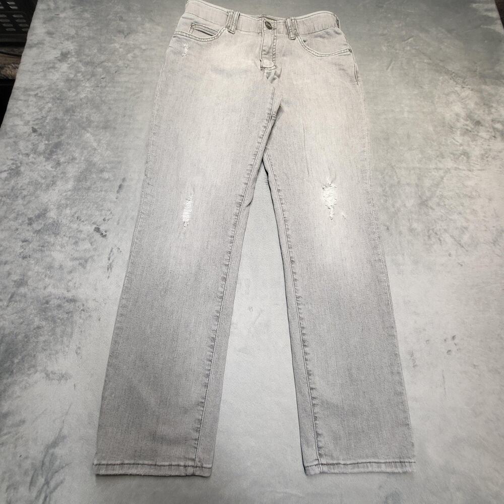 Lee Jeans Mens 30x30 Gray Straight Regular Fit Extreme Motion Distressed
